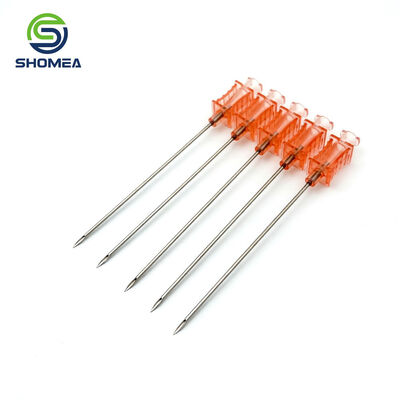 Buen precio Aguja de punción de intervención SHOMEA de grado médico 18G con centro de bloqueo de Luer naranja en línea