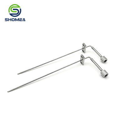Buen precio Aguja de punción ajustable en forma de L de acero inoxidable de grado médico SHOMEA para DIV con brida de fijación y perilla moleteada en línea
